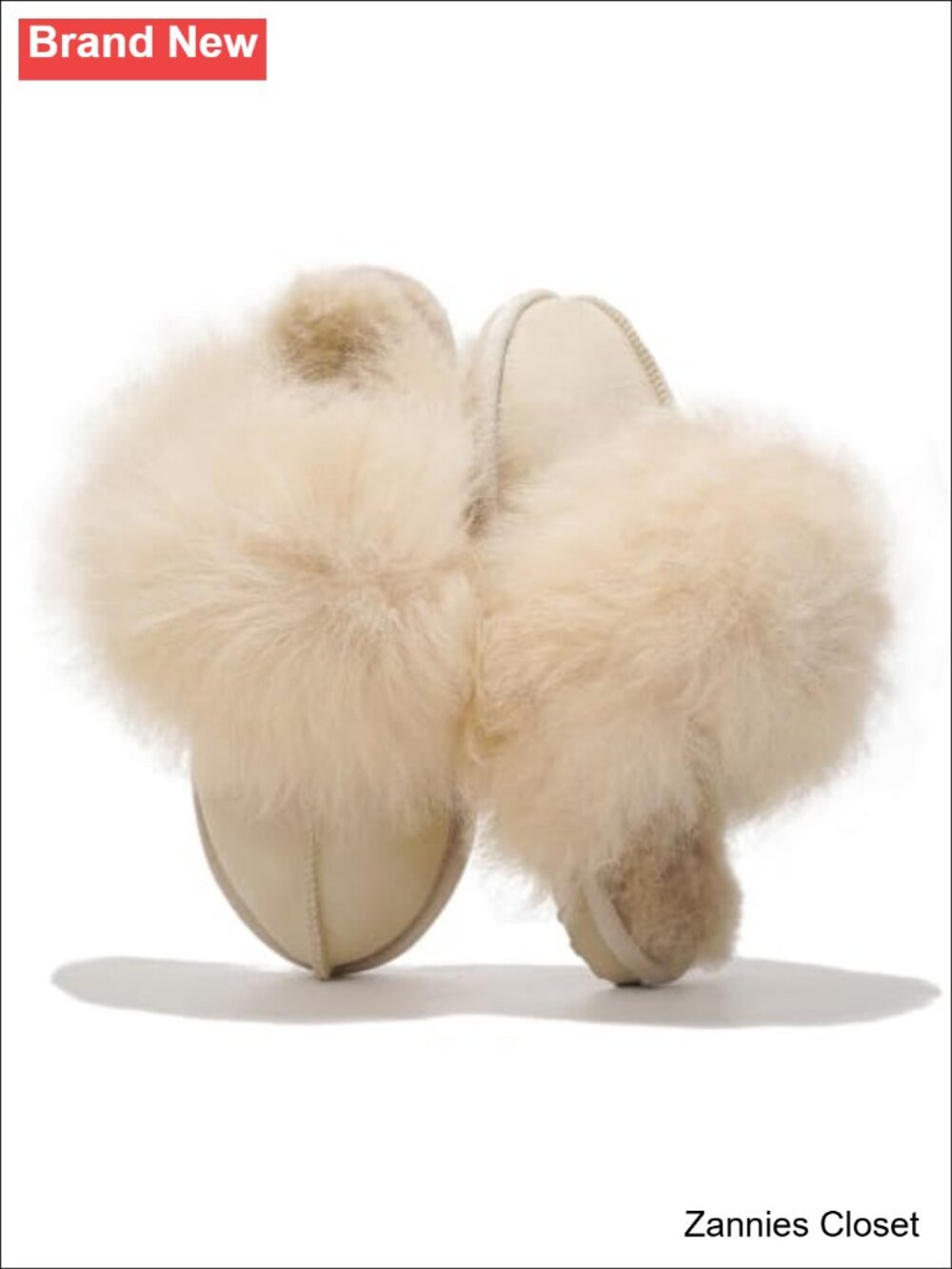 ✨Project Cloud Women's Genuine Leather Fur-Lined Clog Slippers Memory Foam
